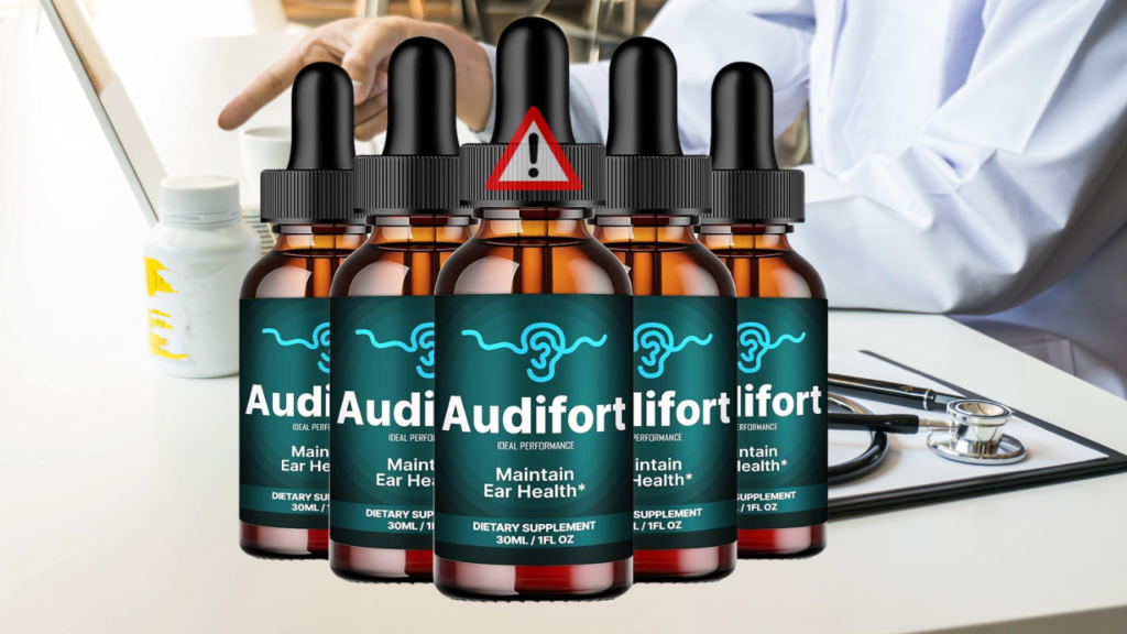 Audifort formula made with natural ingredients to improve circulation, protect hearing cells, and support auditory health.