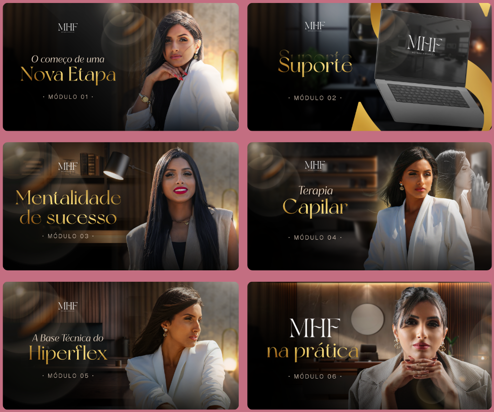 Plataforma do curso Método Hiperflex área do aluno online